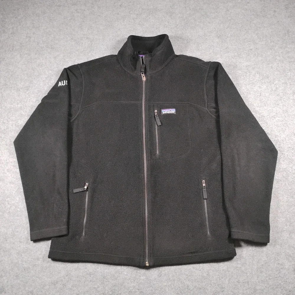 Patagonia Men's Classic Synchilla Fleece Jacket Size M Black Full Zip